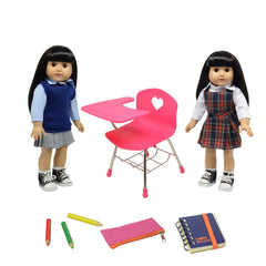 The New York Doll Collection doll school desk for classroom pretend play