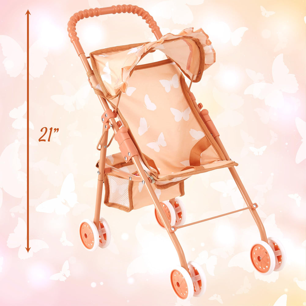 The New York Doll Collection doll seatbelt harness keeps dolls secure during rides.