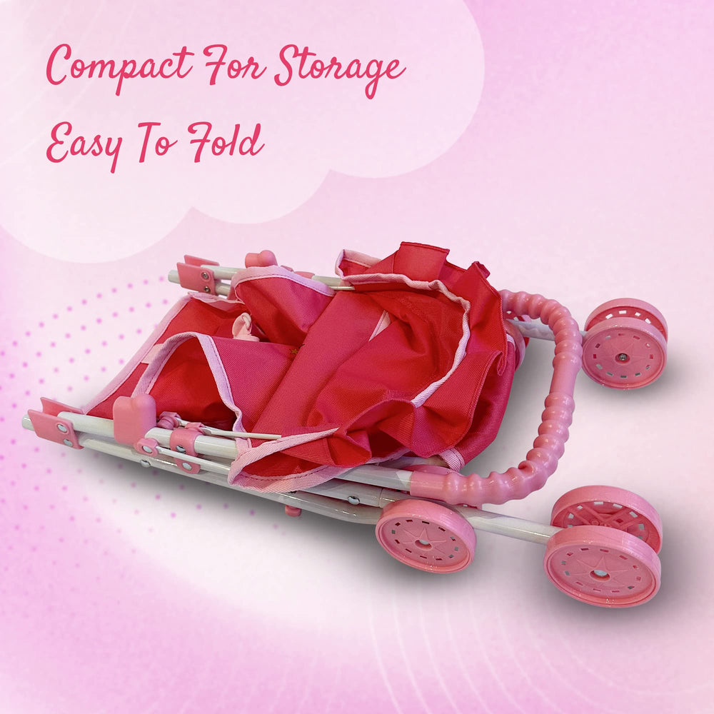 The New York Doll Collection doll seatbelt harness keeps dolls secure during adventures.