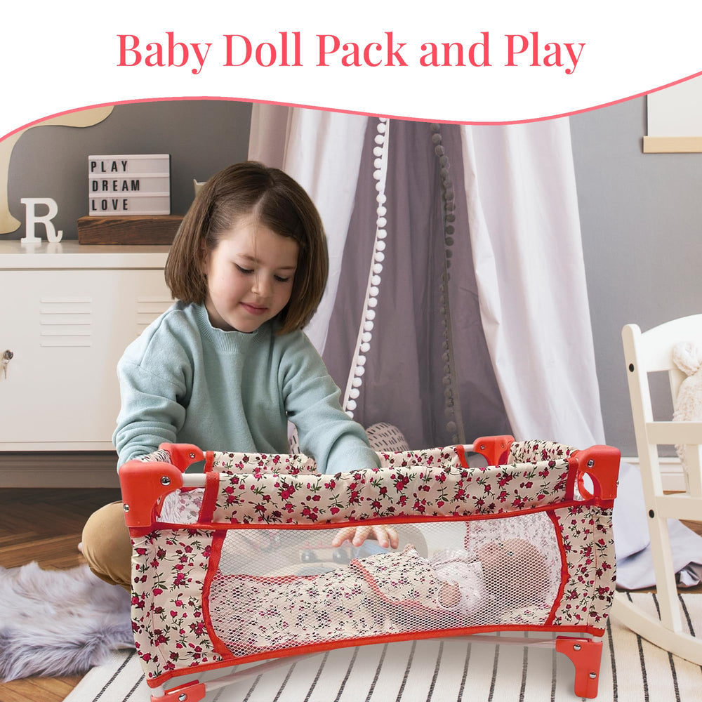 The New York Doll Collection expandable doll bed for 18–20 inch dolls.