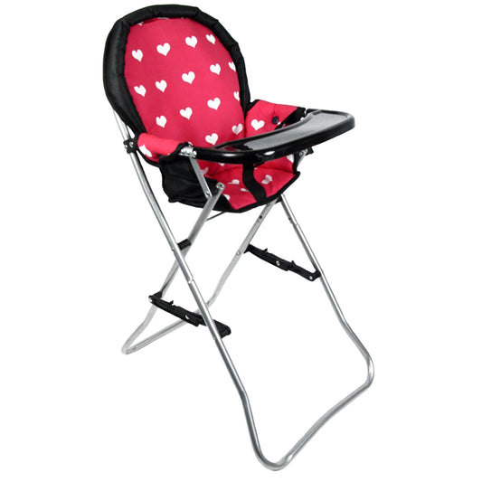 The New York Doll Collection foldable doll high chair tray for easy pretend meals