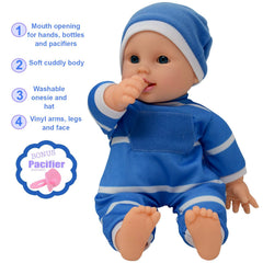 The New York Doll Collection hand-washable doll for easy cleanup after play.