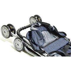 The New York Doll Collection My First Doll Stroller Denim folded for storage