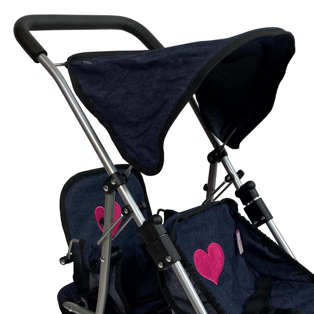 Sturdy folding steel frame of The New York Doll Collection stroller