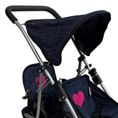 Sturdy folding steel frame of The New York Doll Collection stroller
