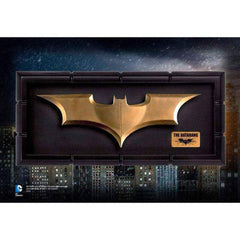 The Noble Collection Batman Batarang Prop Replica authenticity card supports collector provenance.