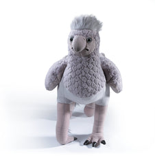 The Noble Collection Buckbeak plush stitching close-up emphasizes durability for everyday play.