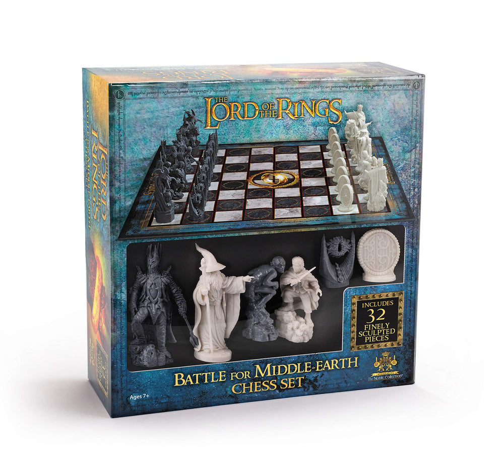 Aragorn piece from The Noble Collection chess set showcases intricate detailing for collectors.