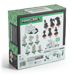 The Noble Collection Minecraft Chess Set wood-like board frame for timeless warmth