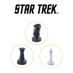 The Noble Collection Star Trek tridimensional chess diecast pieces feel solid during strategic moves.