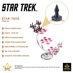 The Noble Collection Star Trek tridimensional chess levels showcase translucent boards across five stacked tiers.