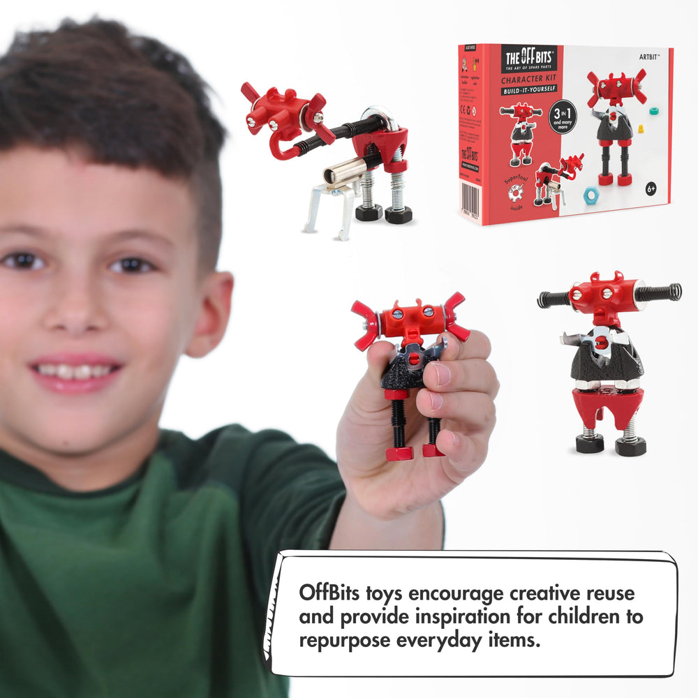 The Off Bits ArtBit illustrated instructions guide young builders step by step.