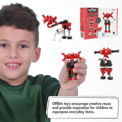 The Off Bits ArtBit illustrated instructions guide young builders step by step.