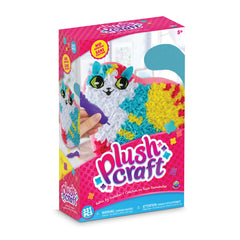 The Orb Factory PlushCraft RainboKitty Pillow in full view, a vibrant, mess-free crafting project for kids.