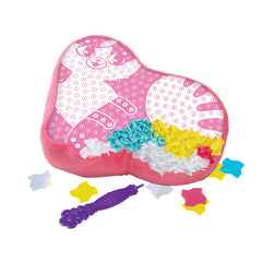 The Orb Factory PlushCraft RainboKitty Pillow packaging, demonstrating all-inclusive kit components.