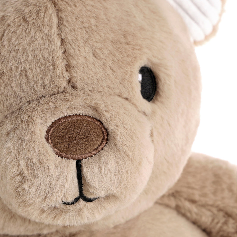 Benny bear is lightweight and easy to hold for tiny hands