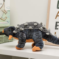 The Petting Zoo Ankylosaurus plush with durable stitching for long-lasting use.