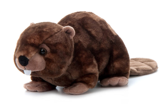 The Petting Zoo beaver plush with flappy tail invites imaginative play and cozy cuddles.