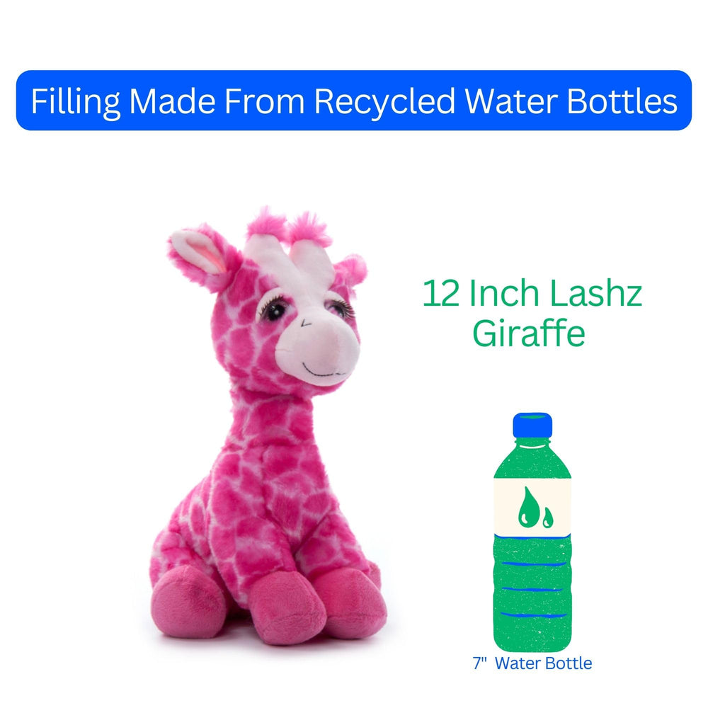 The Petting Zoo 12-inch giraffe plush is ideal for gifting.