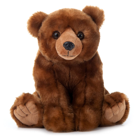 The Petting Zoo brown bear plush, 12 inches, soft and cuddly for kids