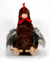 The Petting Zoo chicken plush with durable stitching for everyday play.