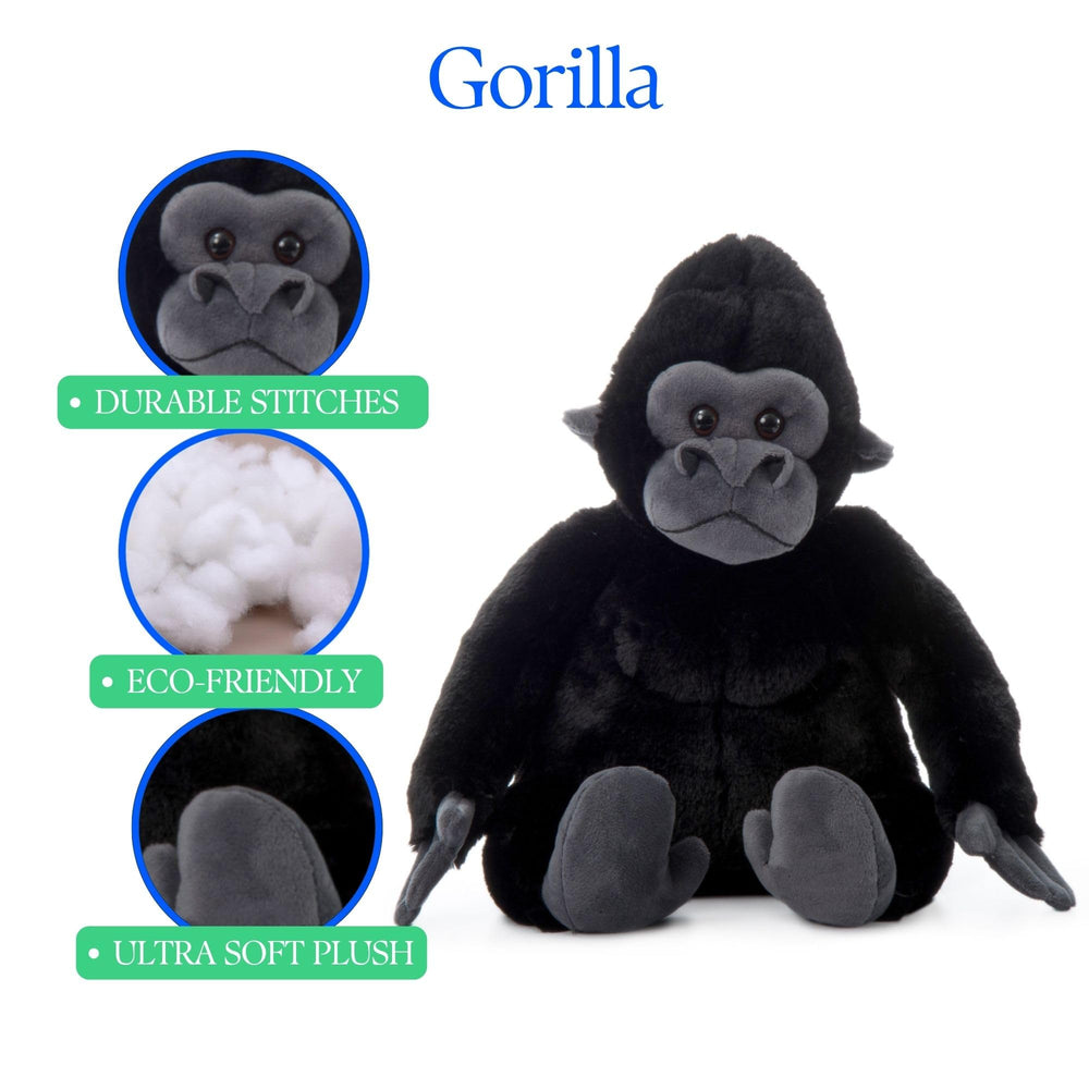 The Petting Zoo big yet cuddly gorilla stuffed animal for safe play.