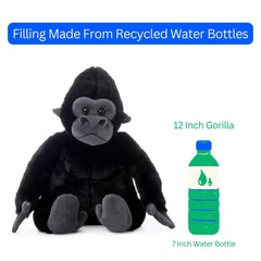 The Petting Zoo gorilla plush encourages outdoor exploration and learning.