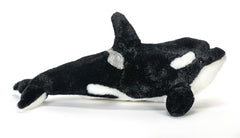 The Petting Zoo Orca plush fin detail enhances realism during pretend adventures.