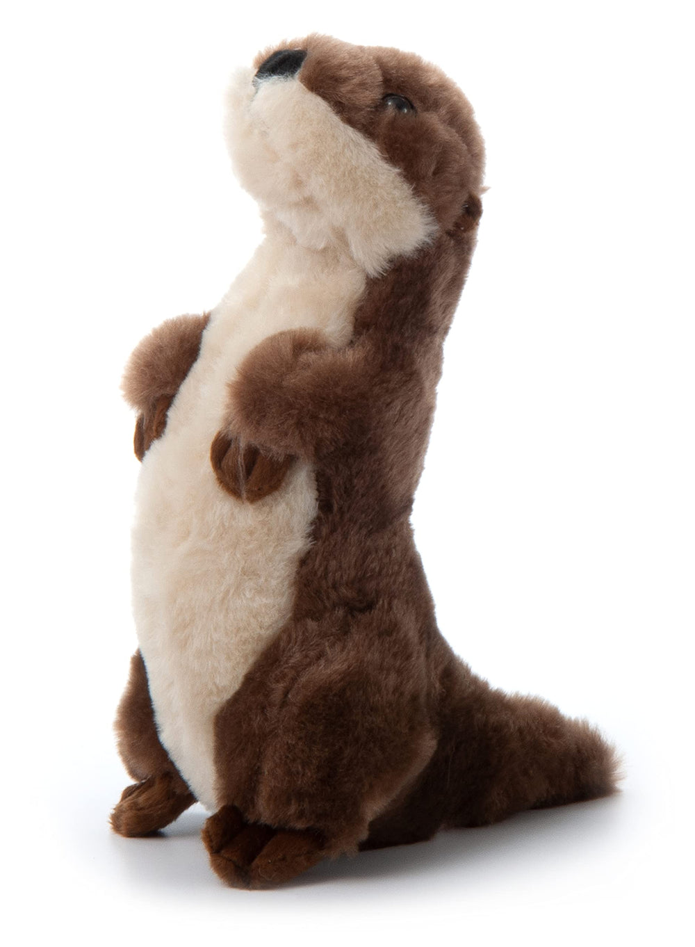 The Petting Zoo river otter stuffed animal standing for kid-friendly imaginative play.