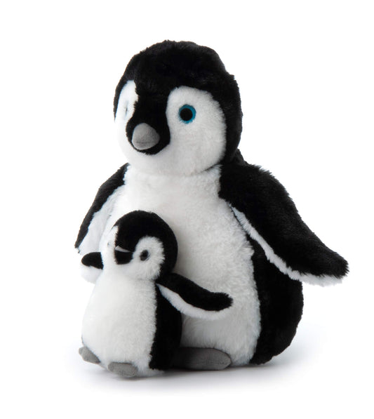 The Petting Zoo Softee penguin mom and baby plush for cuddling.