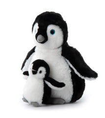 The Petting Zoo Softee penguin mom and baby plush for cuddling.
