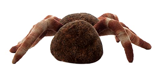 The Petting Zoo tarantula plush in a night snuggle scenario for comfort.