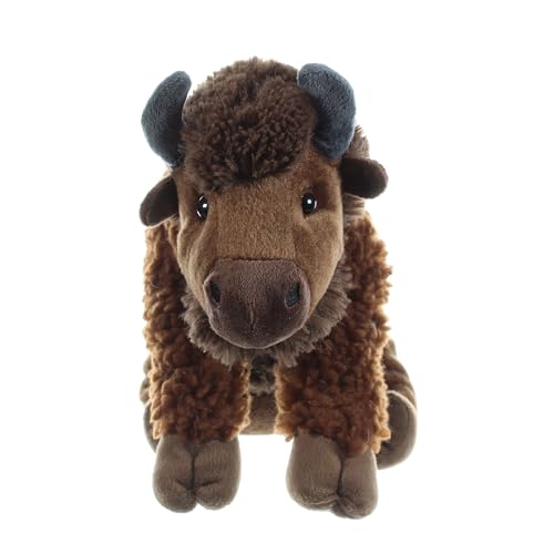 The Petting Zoo Wild Onez Bison close-up highlights durable stitching for lasting play.