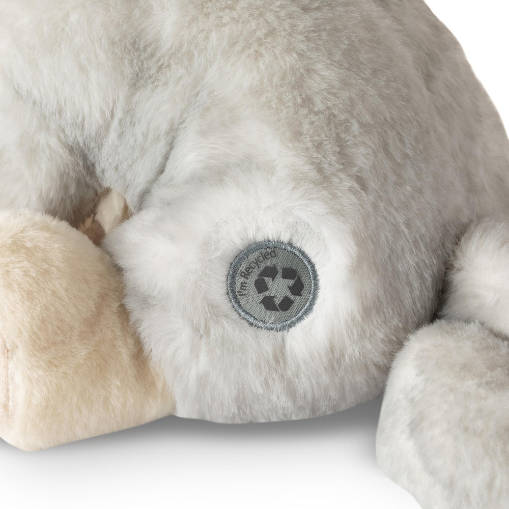 The Petting Zoo wolf plush measures 12 inches, the perfect cuddle size.