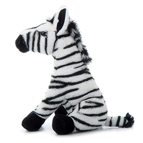 The Petting Zoo zebra plush with sturdy stitching for long-lasting play.
