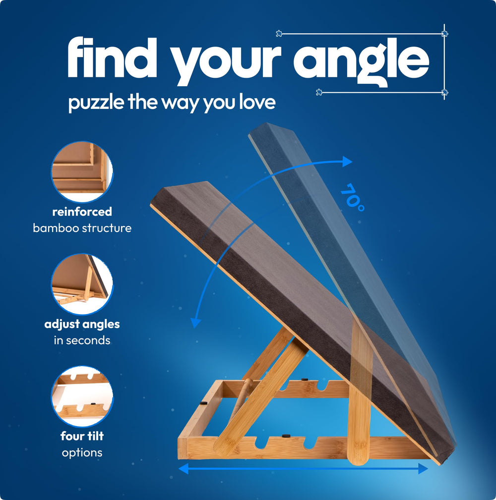 Non-slip surface maintains piece stability even when tilted.