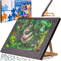 The Puzzled Tree Grippy Board on table provides stable puzzle setup.