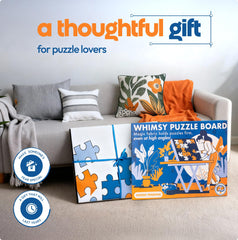 Textured faux suede surface keeps pieces in place during work.