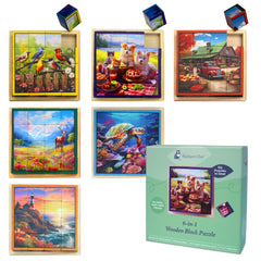 The Radiant Owl large wooden pieces are easy to grip for calmer manipulation.