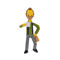 The Simpsons Lenny Leonard action figure with lunch bag supports imaginative play.