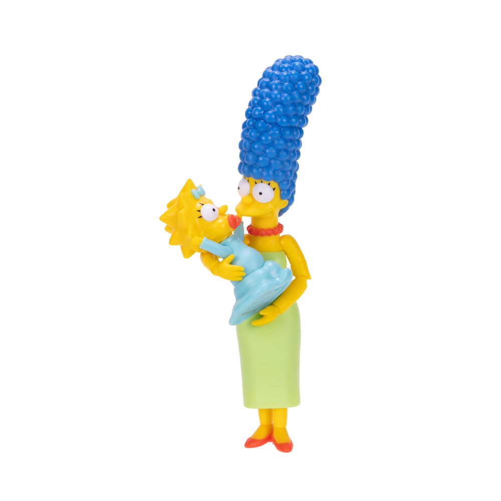 The Simpsons Marge and Maggie figure side-left view for dynamic display and diorama setups.