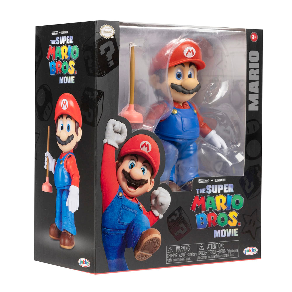The Super Mario Bros Movie Mario figure with faithful, vibrant character design.