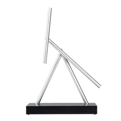 The Swinging Sticks desktop balance view enhances focus during work.