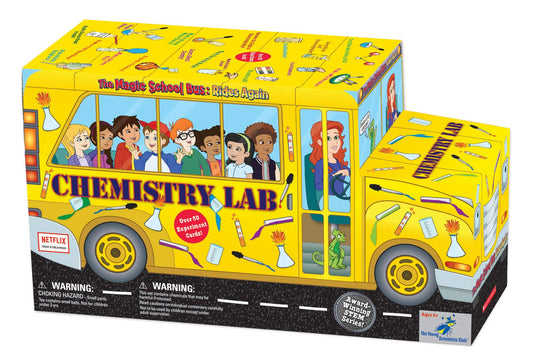 The Young Scientists Club Magic School Bus Chemistry Lab kit ready for hands-on exploration