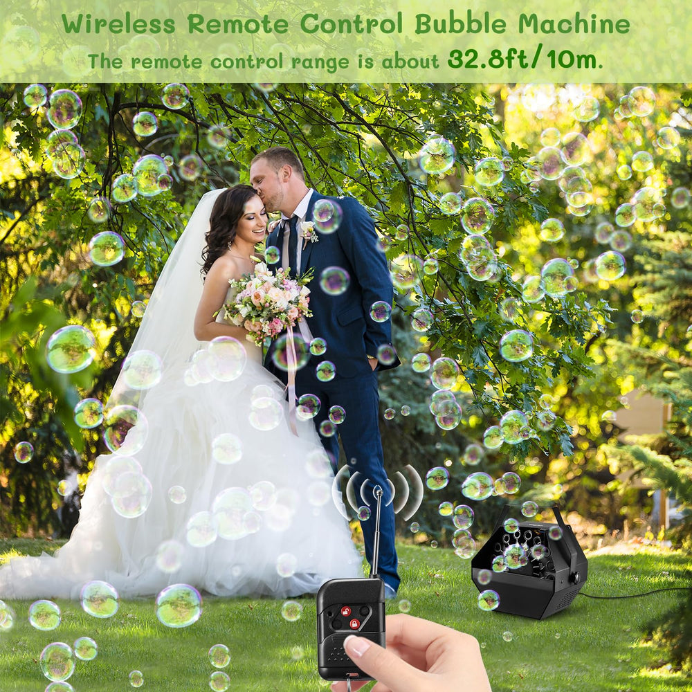 Theefun Bubble Machine 750ml tank reduces refill interruptions during celebrations.