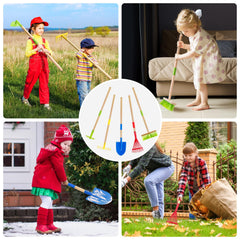 Theefun kids garden tool set packaging: colorful set ideal for gifting and outdoor learning.