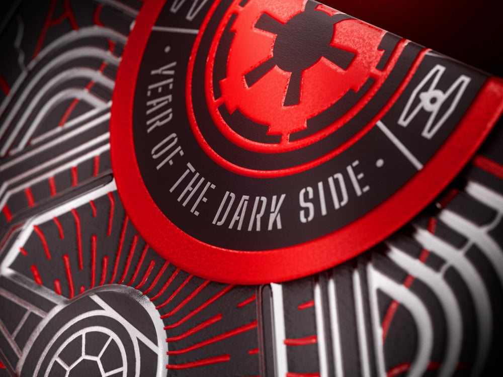 Theory11 Darth Vader helmet artwork highlighting bold dark-side aesthetics.