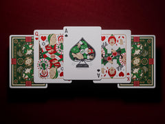 theory11 Elf-inspired characters on cards, festive game night vibe