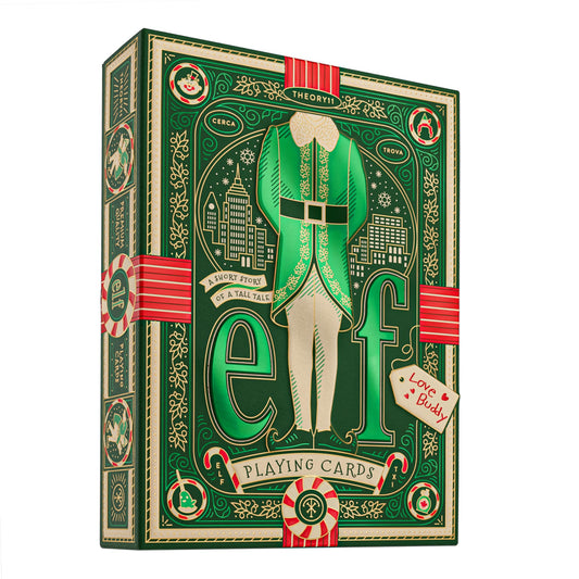 theory11 Elf Playing Cards front design, premium craftsmanship for festive game nights