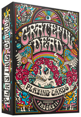 theory11 Grateful Dead premium deck front face artwork highlights Skull and Roses for display and play